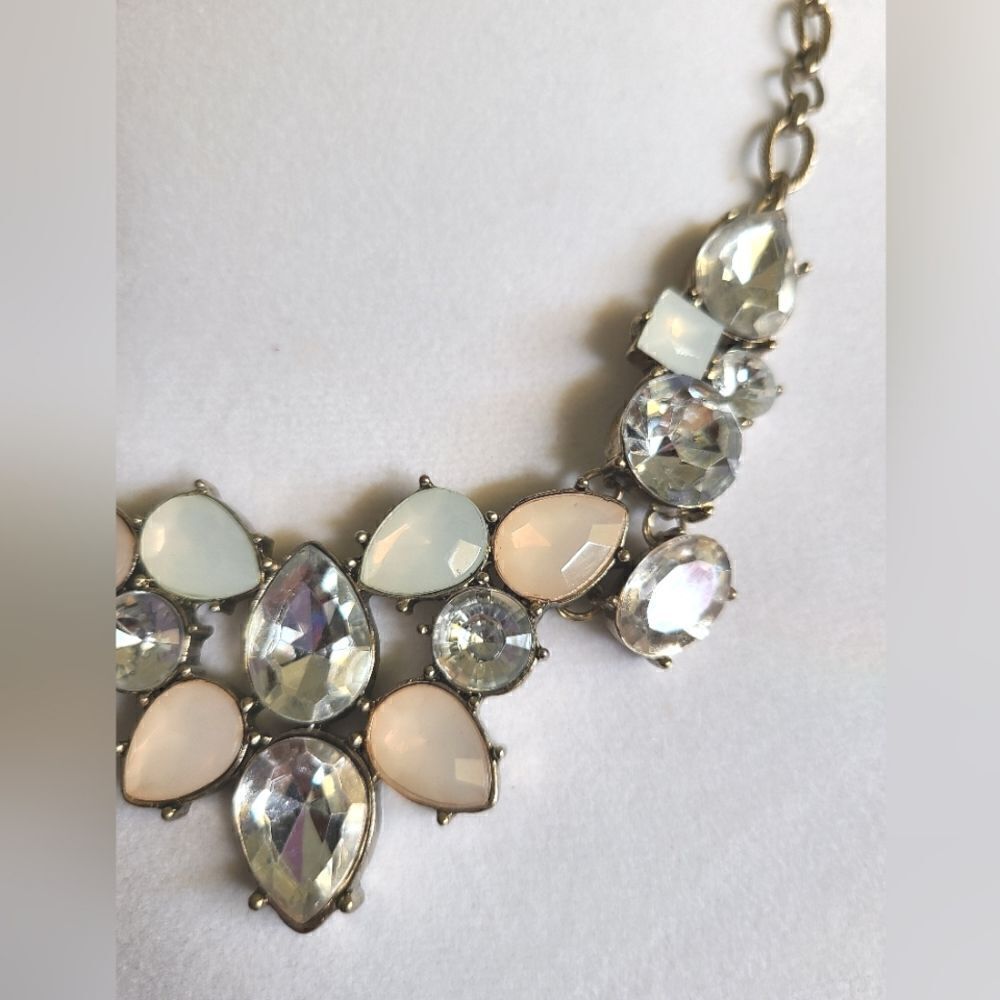 Loft Necklace, statement piece, rhinestones, adjustable length - Picture 5 of 7